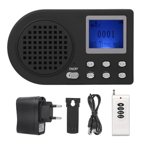 Buachois Chirping Sound Lautsprecher, Outdoor Vogel Chirping Verstärker mit drahtloser Fernbedienung 110 Animal Sounds MP3 -Lautsprecher (Mit Fernbedienung) von Buachois