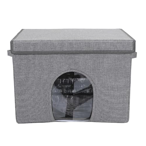Haustier Kühlhaus, 50 x 40 x 35cm Faltbares Haustierhaus, Sommer Katzenklimaanlage Raumkühlung Haustierbett mit 12 Eisbeutel Kühlend Haustierhaus Häuser Belüften Wetterfest mit hocheffizienter Kühlung von Buachois