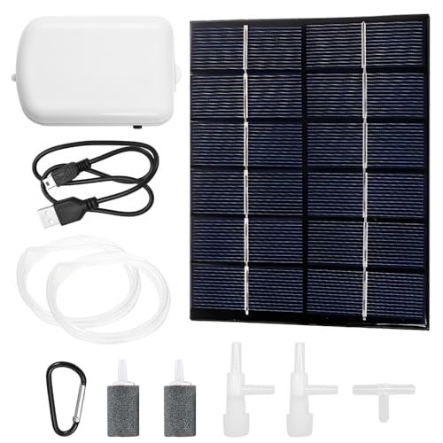 Solar Teichbeliator mit Luftpumpe, 2000 mA Backup Batterie Solarluftpumpe Kit, Solar Sauerstoffpumpe Fischtank Sauerstoffer für Gartenfischtankpool -Teichlandschaft Dekoration Solar Teichbeliator mit Luftpumpe, 2000 mA Backup Batterie Solarluftpumpe Kit, Solar Sauerstoffpumpe Fischtank Sauerstoffer für Gartenfischtankpool -Teichlandschaft Dekoration von Buachois