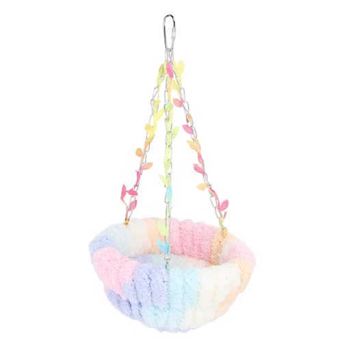 Vogelhängematte, Plüschvogel Hängele Hängematte, Suspensionsbänder ästhetische weiche warme Vogelschwangerbett Swing -Matte für Papageien, Haustier Lovebird, Sittich, Blockier von Buachois