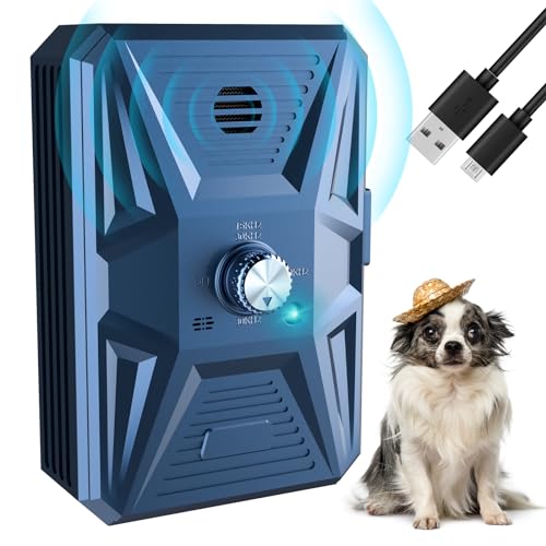 Anti-Bell-Gerät, 3-stufige Hundeabschreckung, 90 cm, Ultraschall-Stopp-Abschreckung, Anti-Bellen, stoppt das Bellen von Hunden, wiederaufladbar, sanftes Hunde-Bell-Kontrollgerät Anti-Bell-Gerät, 3-stufige Hundeabschreckung, 90 cm, Ultraschall-Stopp-Abschreckung, Anti-Bellen, stoppt das Bellen von Hunden, wiederaufladbar, sanftes Hunde-Bell-Kontrollgerät von Bubbacare