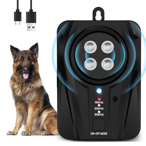 Anti-Bell-Gerät, 90 cm, automatische Hunde-Bell-Abschreckung mit 4 Lautsprechern, Audio- und Ultraschall-Anti-Bell-Gerät, für drinnen und draußen, Bell-Kontrollgerät für Welpen, mittelgroße und große von Bubbacare