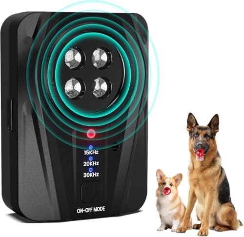 Anti Bell Gerät Hunde, 33FT Auto Antibell Ultraschall Gerät, Hunde Bellen Stoppen mit 3 Modi, Wiederaufladbares Antibell für Hunde, Sichere Ultraschall Gegen Bellen für Kleine und Große Hunde von Bubbacare