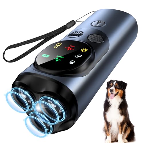 Anti Bell Gerät Hunde, Antibell Ultraschall Gerät mit 3 Sendern, Antibell für Hunde mit 2 Modi und LED-Licht, 30 Fuß Langes Handgerät zum Hundegebell Stoppen für das Training Innen Außenbereich Anti Bell Gerät Hunde, Antibell Ultraschall Gerät mit 3 Sendern, Antibell für Hunde mit 2 Modi und LED-Licht, 30 Fuß Langes Handgerät zum Hundegebell Stoppen für das Training Innen Außenbereich von Bubbacare
