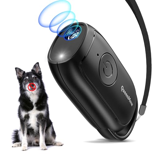 Anti Bell Gerät Hunde, Tragbarer Antibell Ultraschall Gerät, Leistungsstarkes Hunde Bellen Stoppen, Antibell Gerät für Hunde mit LED, Anti Bellen Gerät Drinnen Draußen für Kleine Große Hunde von Bubbacare