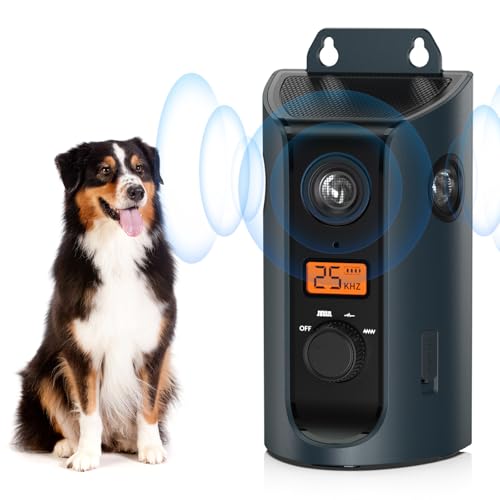 Anti Bell Gerät Hunde Solarbetriebener,50FT Antibell für Hunde,3 Ebenen Ultraschall Anti Bell Gerät,Automatisch Anti-bell-mittel für Hunde für Kleine Große Hunde,Bellschutz für Außenbereich MitDisplay Anti Bell Gerät Hunde Solarbetriebener,50FT Antibell für Hunde,3 Ebenen Ultraschall Anti Bell Gerät,Automatisch Anti-bell-mittel für Hunde für Kleine Große Hunde,Bellschutz für Außenbereich MitDisplay von Bubbacare