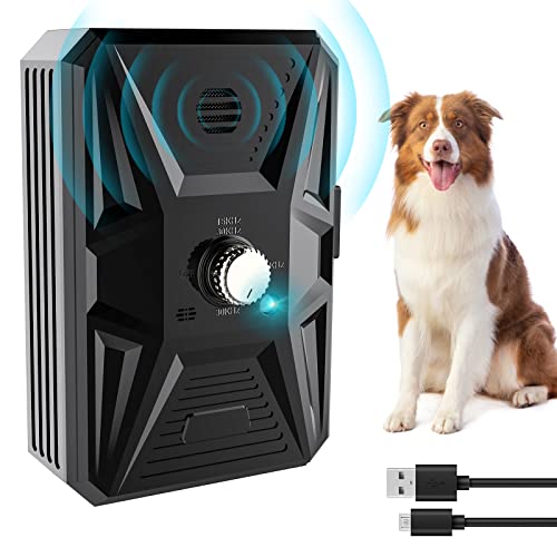Antibell Für Hunde, 3 Ultraschall Anti Bell Gerät Hunde mit Einstellbarer Frequenz, 33 Fuß effektive Reichweite, Haustier-sanftes Gerät Sonic Bark von Bubbacare
