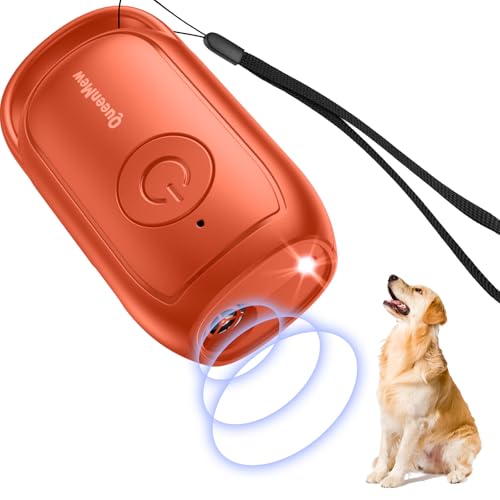 Antibell Ultraschall Gerät,Tragbar Antibell für Hunde,LED-Licht Ultraschall Anti Bell Gerät Hunde,26FT Wiederaufladbare Hundebell-Kontrolle im Innen Außenbereich,Anti-Bell-Mittel Hunde Sicher/effektiv von Bubbacare