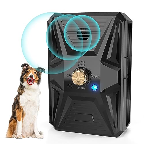 Hunde-Bell-Kontrollgerät, 3-Frequenz-Anti-Bell-Gerät, 90 cm, Ultraschall-Abschreckung, wiederaufladbar, stoppt Hundebellen drinnen und draußen, für kleine und große Hunde, Bell-Kontrollgerät, von Bubbacare