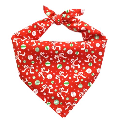 Bubblepup Hundehalstücher für Weihnachten, weiche Baumwolle, für kleine, mittelgroße und große Hunde, Rot Bubblepup Hundehalstücher für Weihnachten, weiche Baumwolle, für kleine, mittelgroße und große Hunde, Rot von Bubblepup