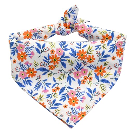 Bubblepup Hundehalstücher mit Blumenmuster, weiche Baumwolle, für kleine, mittelgroße und große Hunde Bubblepup Hundehalstücher mit Blumenmuster, weiche Baumwolle, für kleine, mittelgroße und große Hunde von Bubblepup