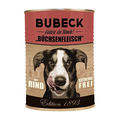 Bubeck - Büchsenfleisch mit Rind - Nassfutter - 400g Dose Stück von Bubeck