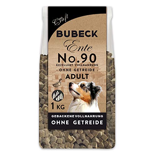Bubeck | Trockenfutter für Hunde mit Ente | getreidefrei & gebacken | hoher Fleischanteil | Premium Hundefutter (Ente, 1 Kg) von seit 1893 Bubeck