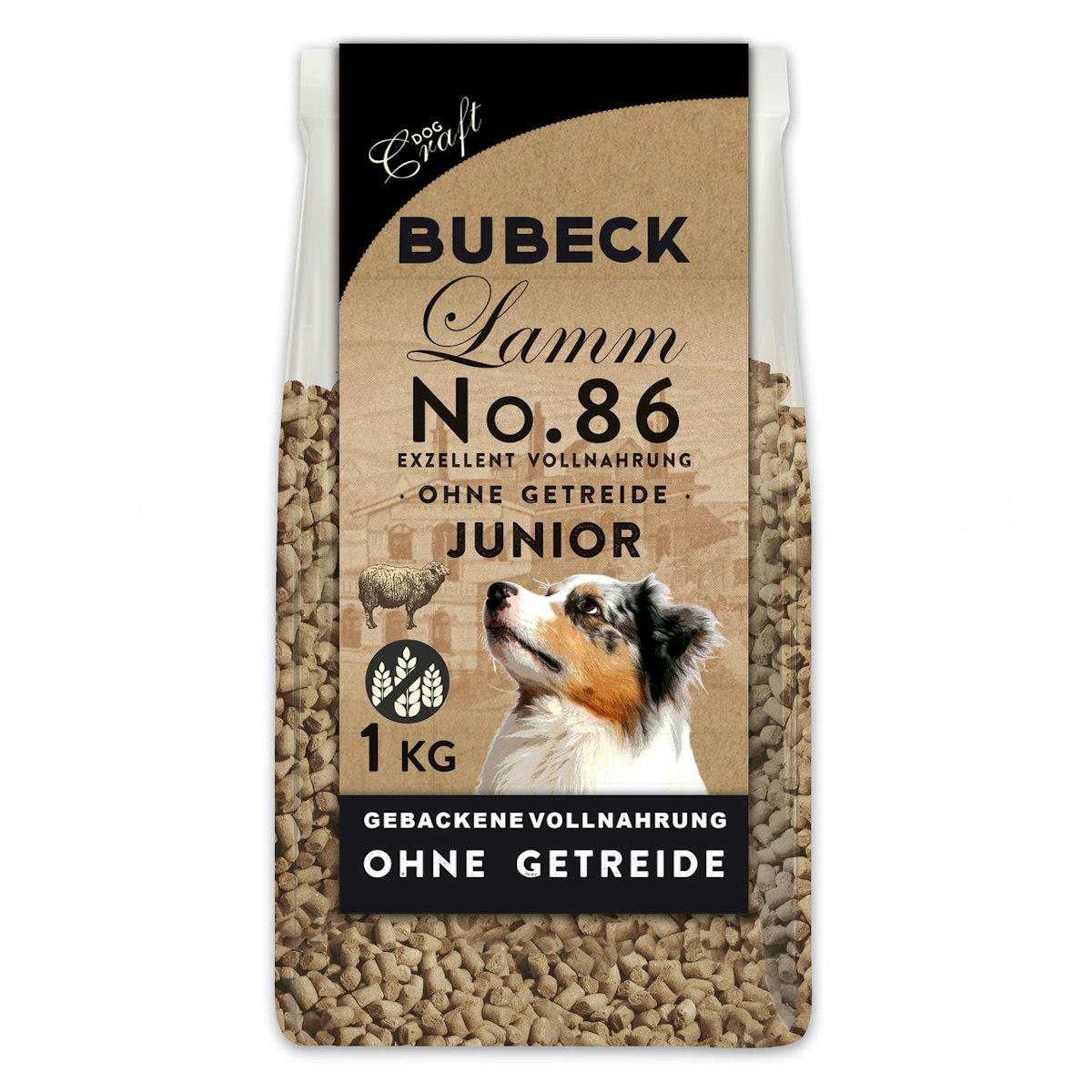 Bubeck Nr. 86 Junior Lamm mit Kartoffel und Bierhefe gebacken Hundesnacks von Bubeck