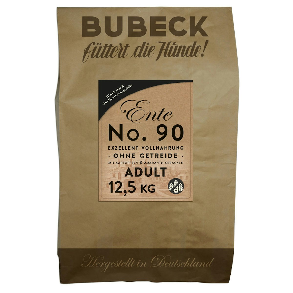 Bubeck Nr. 90 Adult Entenfleisch mit Kartoffel Hundetrockenfutter Sparpaket 2 x 12,5 Kilogramm