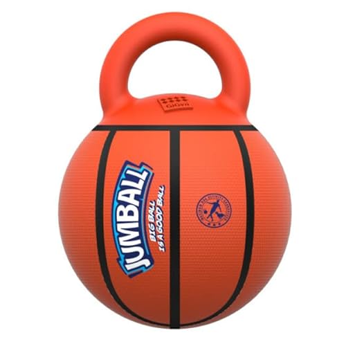Bubimex - Ball mit Griff für Hunde, Hundezubehör Spielzeug Hund – Farbe Basketball (Durchmesser 30 cm) – Material: Gummi von Bubimex