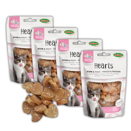 Bubimex Chicken Hearts 50 g | Leckerli für Katzen | 4 Stück von Bubimex