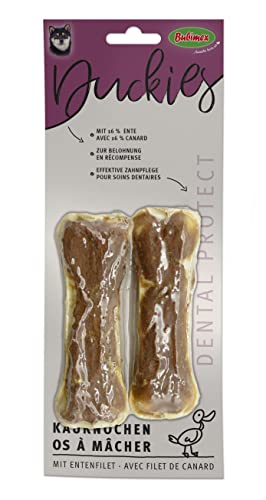 Bubimex Duckies Kauknochen mit Ente (Zahnschutz/Dental Protect), 1er Pack (1 x 90 g) von Bubimex
