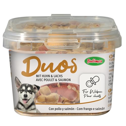 Bubimex Duos Lamm/Huhn ohne Zucker, Leckerli für Hunde, 140 g, 6 Stück von Bubimex