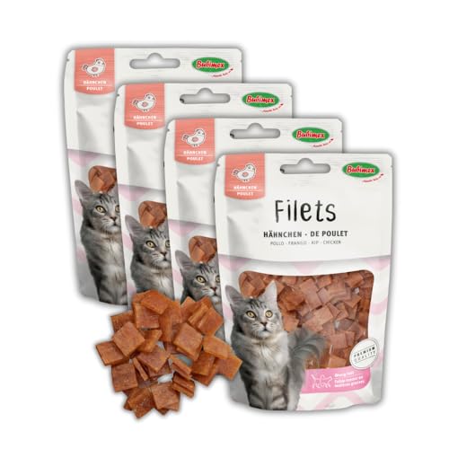 Bubimex Hühnerfilets Leckerli für Katzen, 50 g, 4 Stück von Bubimex