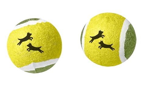 Bubimex Tennisball für Hunde, 2 Stück, Gelb und Grün, 6,5 cm von Bubimex