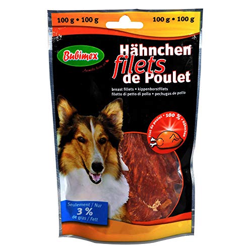 Hähnchenfilets für Hunde 3% Fett 100g Bubimex Hundeleckerlies Hundesnack Kausnack Hähnchenfilets für Hunde 3% Fett 100g Bubimex Hundeleckerlies Hundesnack Kausnack von Bubimex