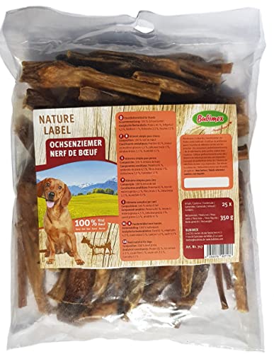 BUBIMEX - Rindernerven – Kausnacks für Hunde – 100% natürliche Premium-Qualität – proteinreiche und fettarme Sehnen – 25 Stück – 450 g von Bubimex