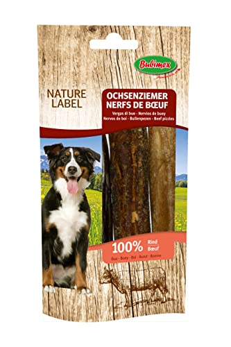 bubimex Nerfs de Ochsen Leckerli für Hunde, 12 cm, 3-teilig von Bubimex