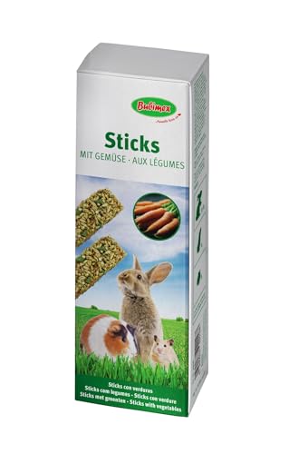 bubimex Sticks Gemüse Leckerli für Kleintiere, 110 g, 2 Stück – 5 Stück von Bubimex