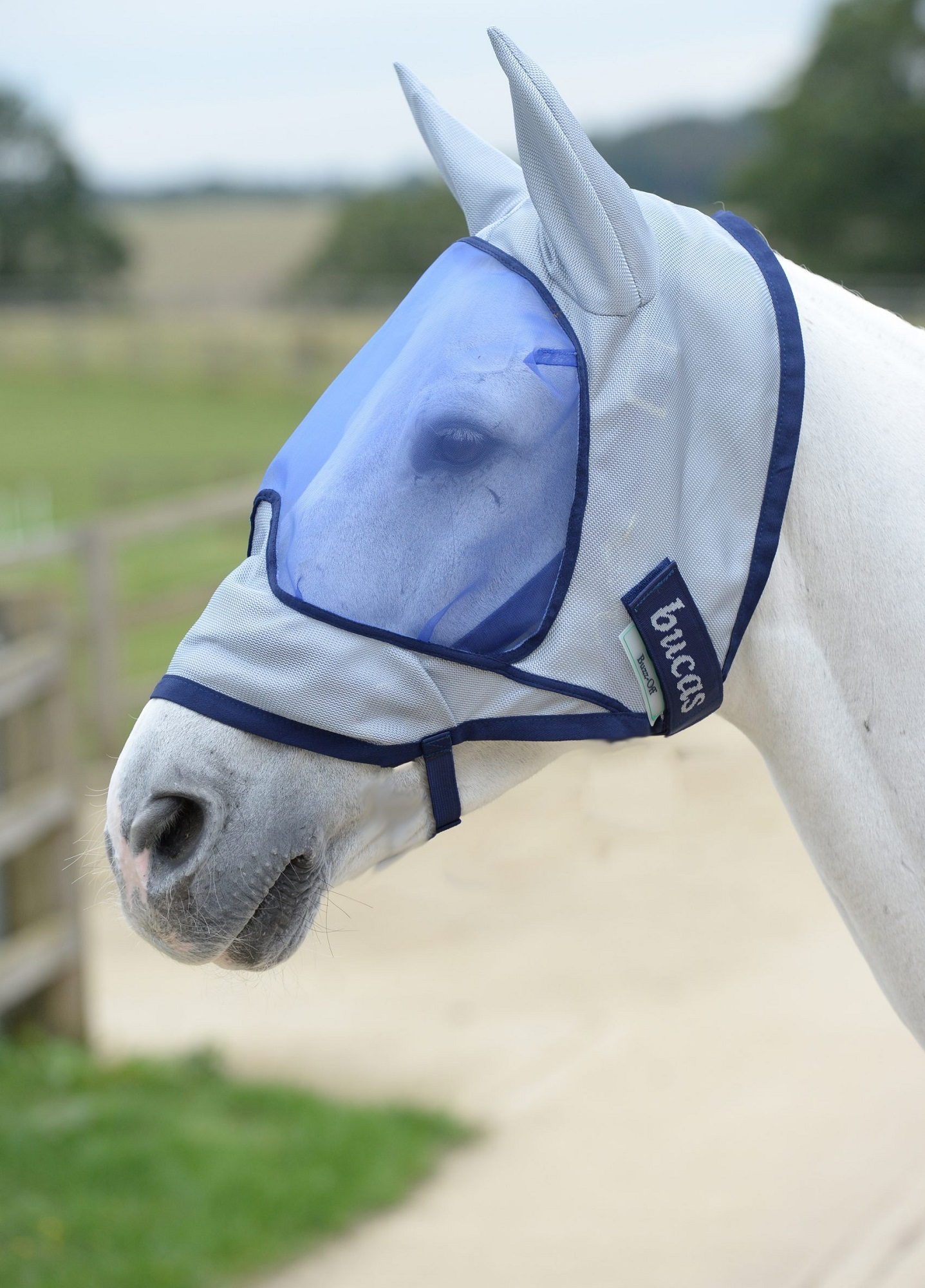 Bucas Buzz-Off Deluxe Fliegenmaske Blue, 135/M Bucas Buzz-Off Deluxe Fliegenmaske Blue, 135/M von Bucas