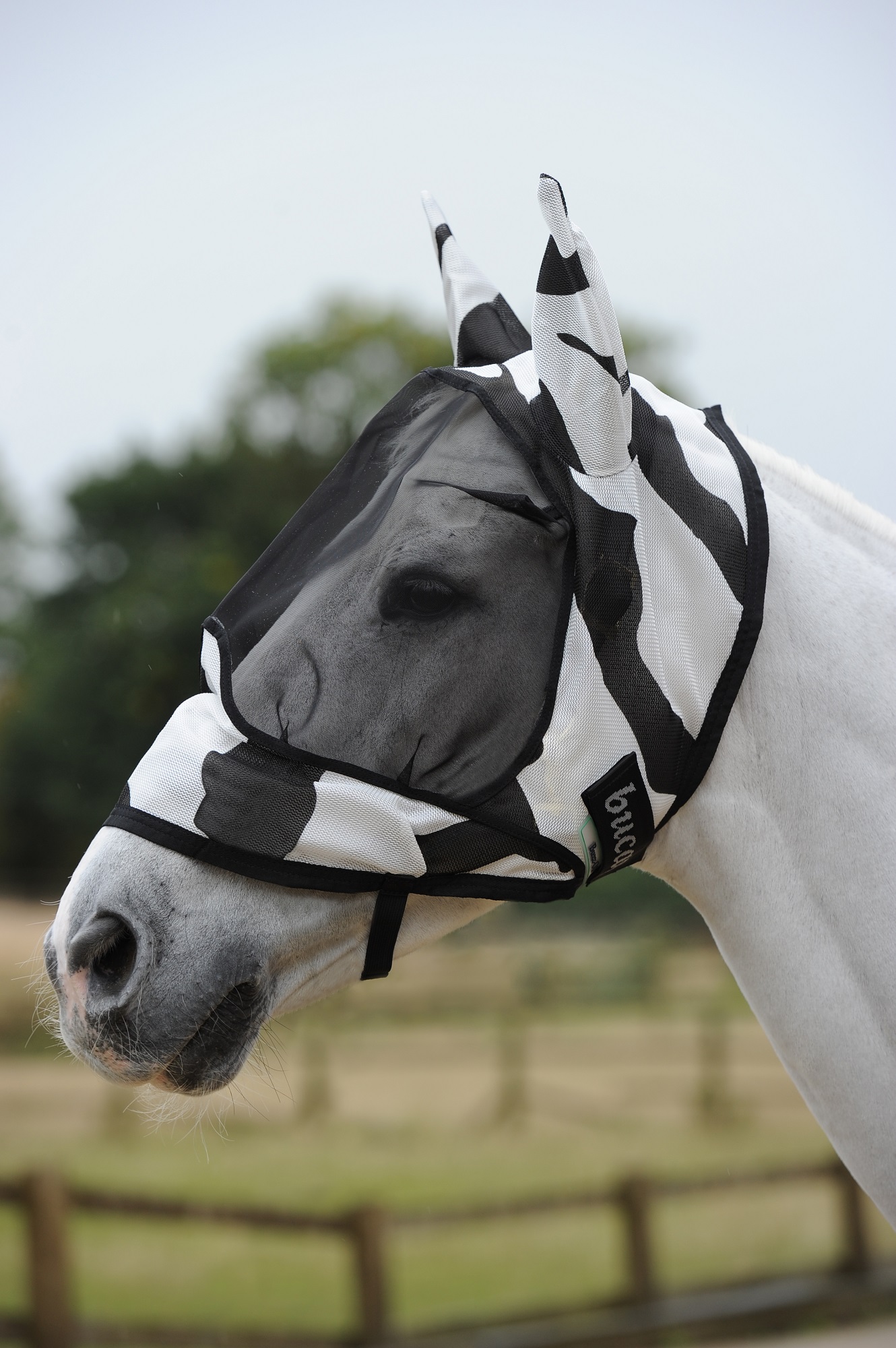 Bucas Buzz-Off Deluxe Fliegenmaske Zebra, 125/S Bucas Buzz-Off Deluxe Fliegenmaske Zebra, 125/S von Bucas