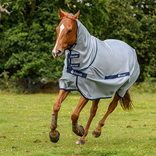 Bucas Buzz-Off Full Neck - silver/blue, Groesse:170 von Bucas