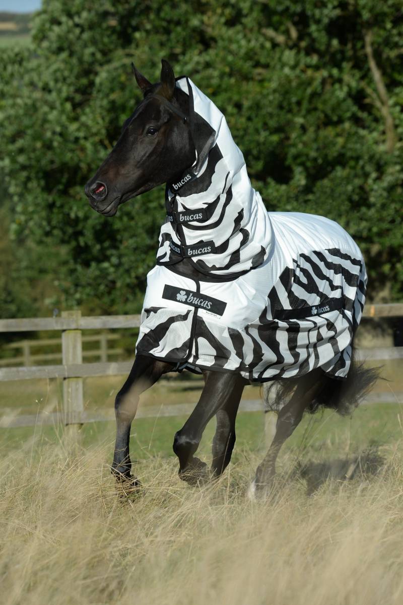 Bucas Buzz-off Rain Fliegendecke Zebra, 130 cm von Bucas