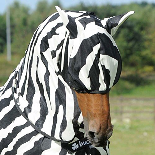 Bucas Fliegenmaske Buzz-Off Fly Mask Zebra - black/white, Groesse:XL von Bucas