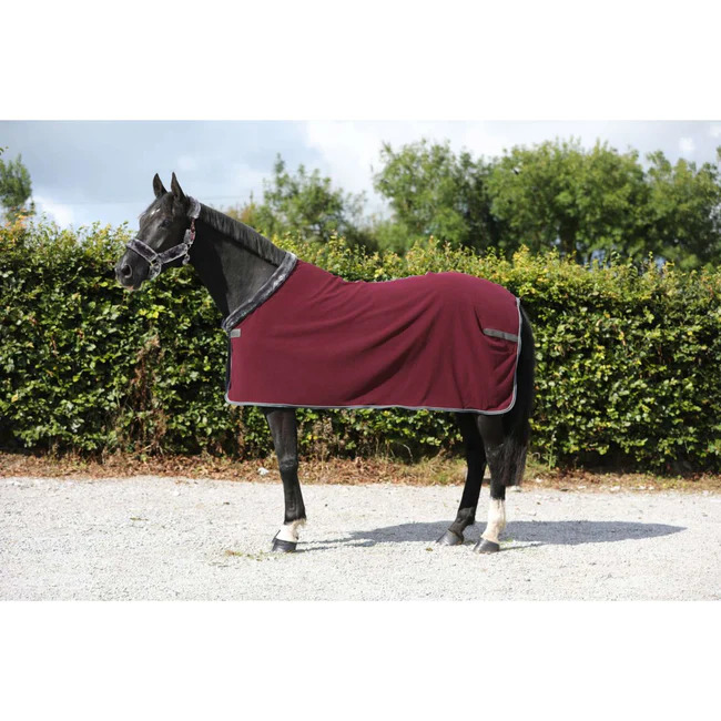 Bucas Show-Line Fleece Abschwitzdecke Burgundy, Gr. 140 cm von Bucas