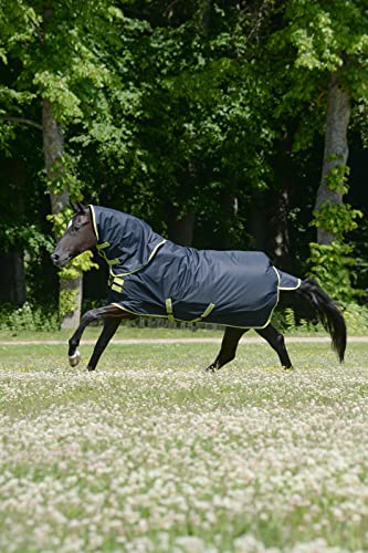 Bucas Oasis Turnout 100+Neck Set, 125, Dark Grey/Lime von Bucas
