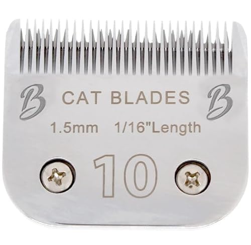 Bucchelli Abnehmbare A-Serie 10 Katzenschermaschine, Schnittlänge 1,5 mm, japanischer karbonisierter Stahl, Katzenpflege-Zubehör, kompatibel mit A5-Serie, Schermaschine für Katzen (10 Katzen) von Bucchelli