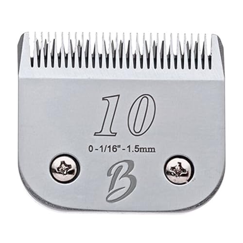 Bucchelli Abnehmbare A-Serie 10 Klinge, für Hundepflege, Schnittlänge 1,5 mm, japanischer Karbonstahl, 10 Stück (kompatible A5-Serie Schermaschinen für Hunde und Pferde (B10) von Bucchelli