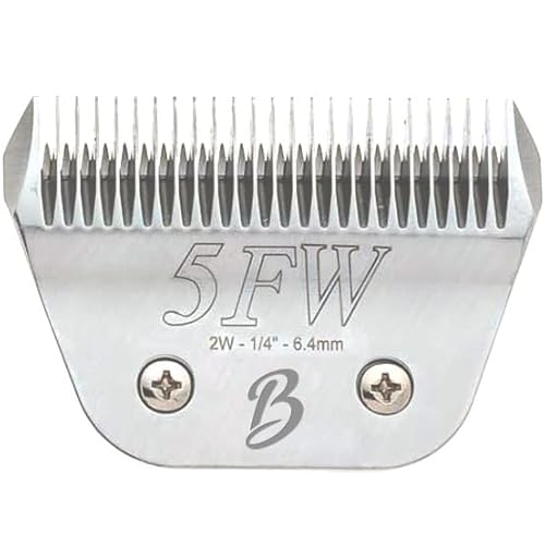 Bucchelli Abnehmbare A Serie breite 5f Klinge Hundepflege Schnitte Länge 1/4 Zoll – 6,4 mm, japanischer Hartstahl breit 6,4 mm Schermaschine 5f | Abnehmbare Klinge Clipper, kompatibel A5 Serie (B5FW) von Bucchelli