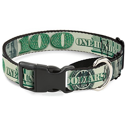 Buckle-Down 100 Dollar Bill Nahaufnahmen/Triple Benjamin Martingale Hundehalsband, 2,5 cm Wide-fits 27,9–43,2 cm Neck-medium Buckle-Down 100 Dollar Bill Nahaufnahmen/Triple Benjamin Martingale Hundehalsband, 2,5 cm Wide-fits 27,9–43,2 cm Neck-medium von Buckle-Down