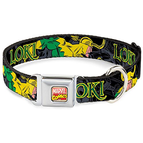 Buckle-Down 22,9–38,1 cm Marvel Comics Loki in Action schwarz/grau/gelb/grün Hundehalsband Buckle-Down 22,9–38,1 cm Marvel Comics Loki in Action schwarz/grau/gelb/grün Hundehalsband von Buckle-Down