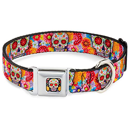 Buckle-Down 22,9–38,1 cm Sugar Skull Starburst weiß/Multi Farbe Hund Halsband Buckle-Down 22,9–38,1 cm Sugar Skull Starburst weiß/Multi Farbe Hund Halsband von Buckle-Down
