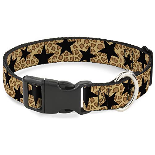 Buckle-Down 27,9–43,2 cm Cheetah/Sterne Tan/Schwarz Kunststoff Clip Kragen, Medium Buckle-Down 27,9–43,2 cm Cheetah/Sterne Tan/Schwarz Kunststoff Clip Kragen, Medium von Buckle-Down