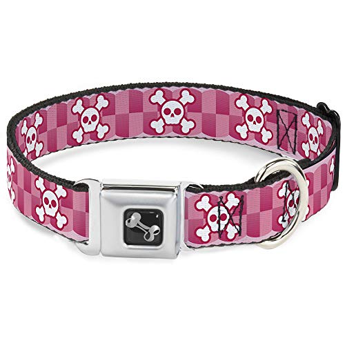 Buckle Down 38,1–66 cm Cute Skulls mit Checkers Pink/Weiß Dog Halsband Knochen, groß Buckle Down 38,1–66 cm Cute Skulls mit Checkers Pink/Weiß Dog Halsband Knochen, groß von Buckle-Down