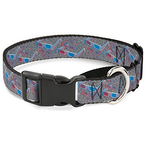 Buckle-Down 3D-Brille mit TV Noise Martingale Hundehalsband, 2,5 cm Wide-fits 27,9–43,2 cm Neck-medium Buckle-Down 3D-Brille mit TV Noise Martingale Hundehalsband, 2,5 cm Wide-fits 27,9–43,2 cm Neck-medium von Buckle-Down