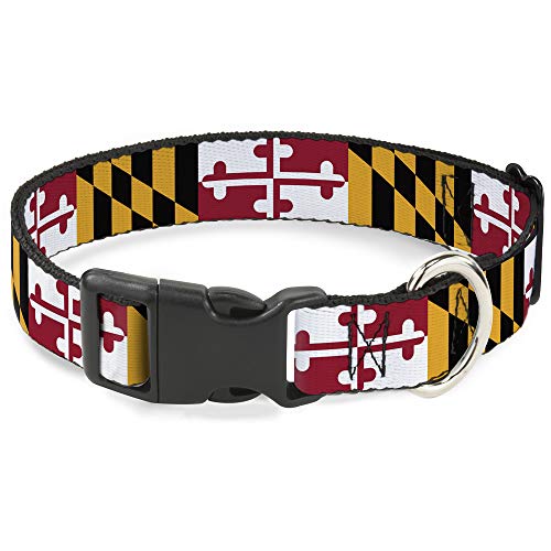 Buckle-Down 45,7–81,3 cm Maryland Flaggen Kunststoff Clip Halsband, breit groß Buckle-Down 45,7–81,3 cm Maryland Flaggen Kunststoff Clip Halsband, breit groß von Buckle-Down