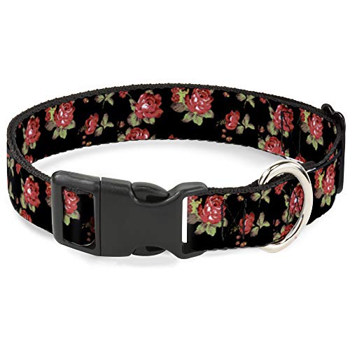 Buckle-Down 45,7–81,3 cm rot Rosen gestreut schwarz Kunststoff Clip Halsband, breit groß Buckle-Down 45,7–81,3 cm rot Rosen gestreut schwarz Kunststoff Clip Halsband, breit groß von Buckle-Down