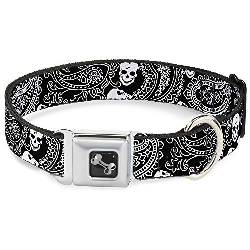 Buckle-Down Bandana/Skulls schwarz/weiß Halsband Bone, breit Medium/40,6–58,4 cm Buckle-Down Bandana/Skulls schwarz/weiß Halsband Bone, breit Medium/40,6–58,4 cm von Buckle-Down