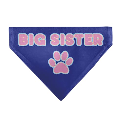 Buckle-Down Bandana mit Aufschrift "Big Sister" und Pfotenabdruckmotiv, Lavendelfarben Buckle-Down Bandana mit Aufschrift "Big Sister" und Pfotenabdruckmotiv, Lavendelfarben von Buckle-Down