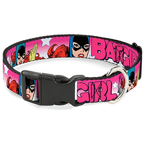 Buckle-Down Batgirl Bubble-Buchstaben mit Sternen, pink/weiß, Kunststoff-Clip-Halsband, mittel/27,9–43,2 cm Buckle-Down Batgirl Bubble-Buchstaben mit Sternen, pink/weiß, Kunststoff-Clip-Halsband, mittel/27,9–43,2 cm von Buckle-Down